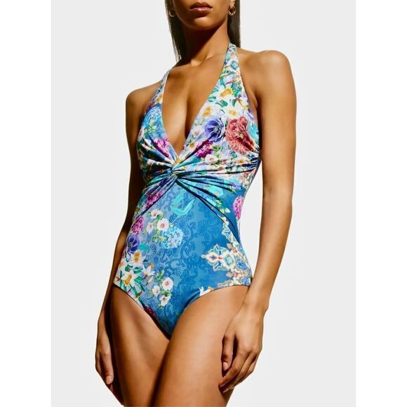 New. Johnny Was floral twist halter swimsuit. Size small. Retails $198 - Picture 8 of 14